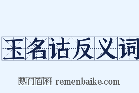 玉名诂反义词是什么意思的图片